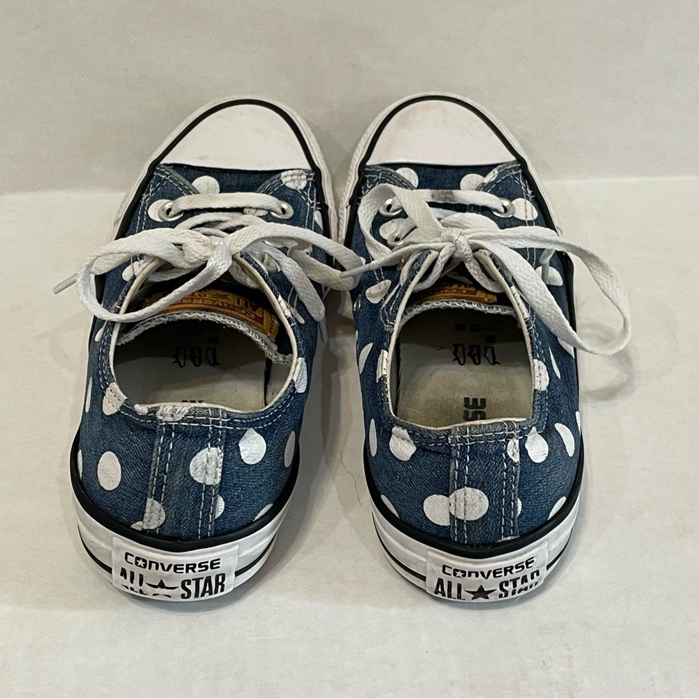 Converse All-Star Navy White Polka Dots Canvas Sneakers Shoes Unisex 4 (M) 6 (W) - Picture 4 of 8